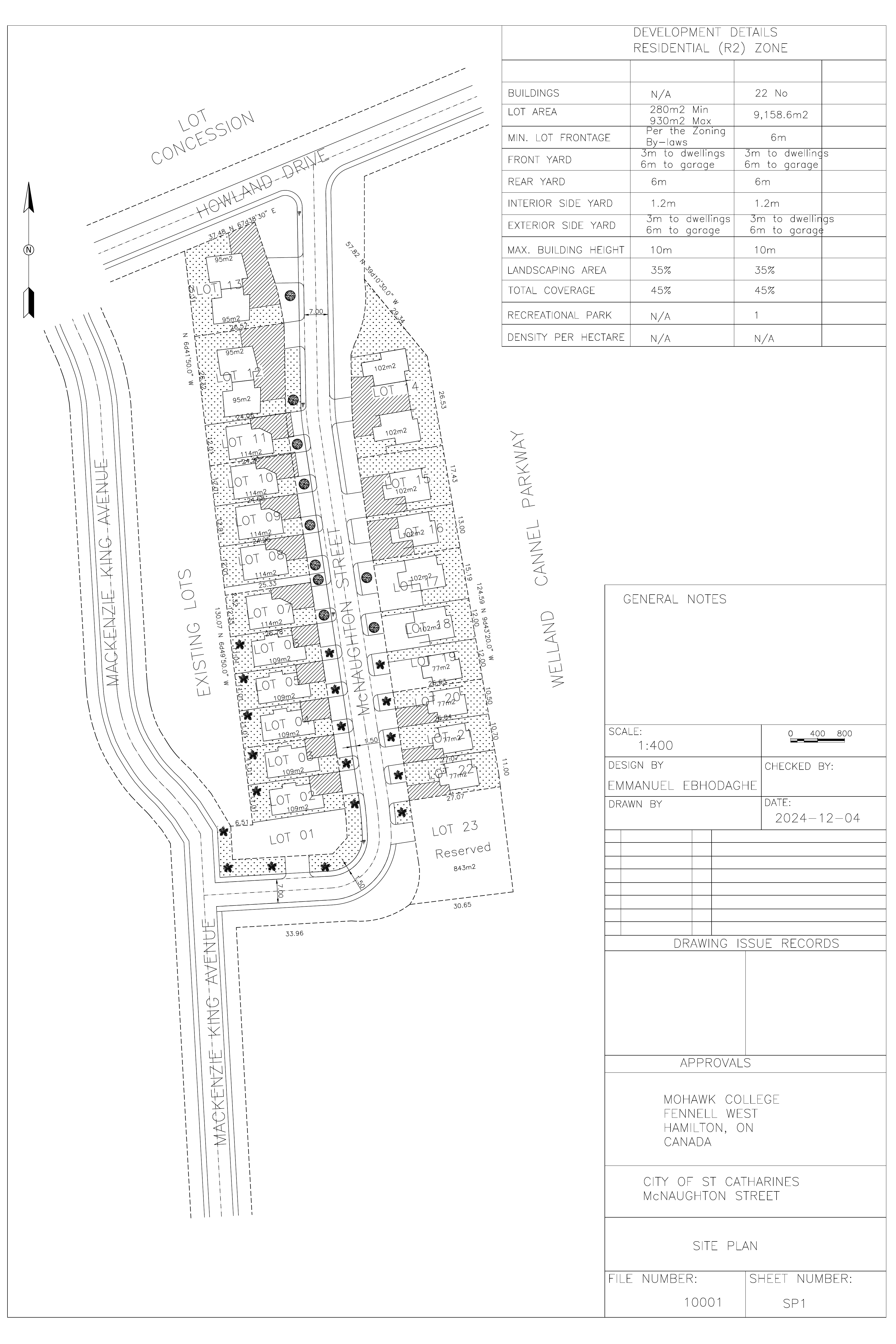 Residential Subdivision Plan Design - Town of Urbanville