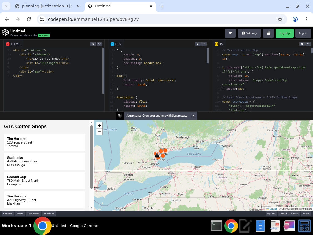 GTA Coffee Shops - Interactive Web Mapping Application - Image 1